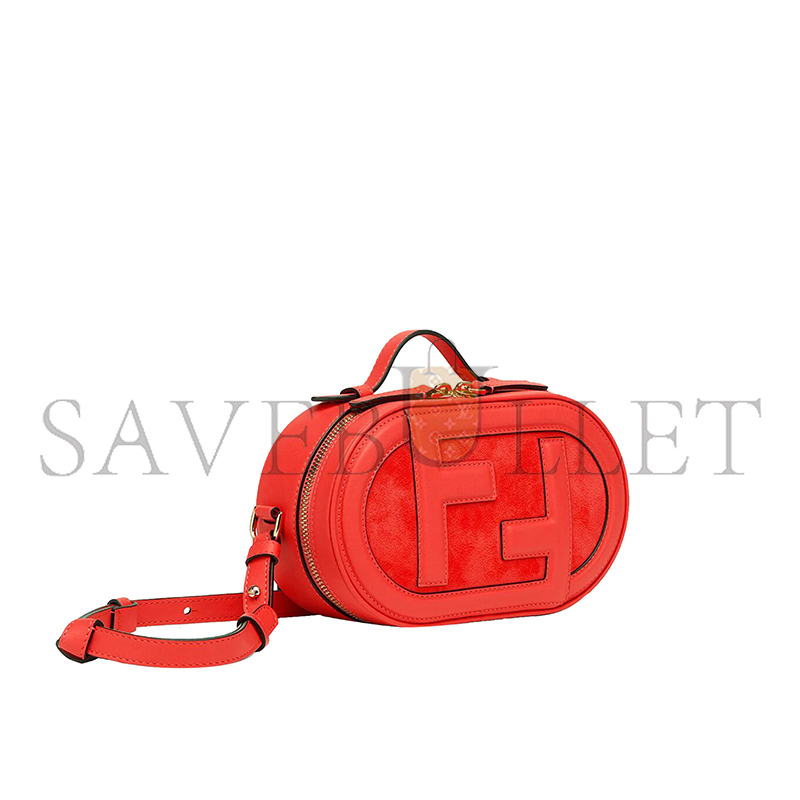 F**di mini camera case leather red 8bs058ahsbf0c3q (21*12.5*7cm)